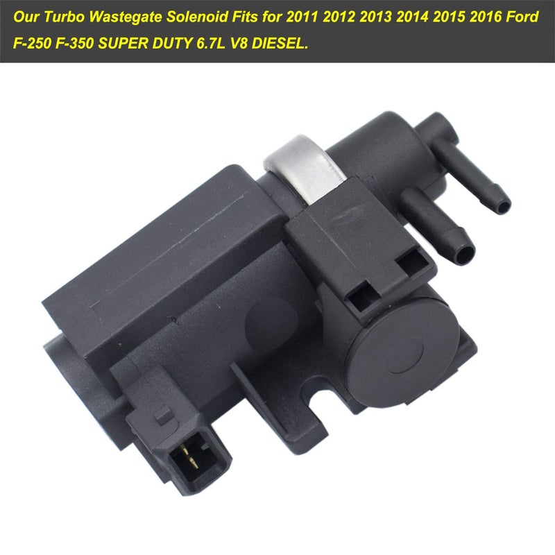 MOCW BC3Z-9E882-A BC3Z9E882A Turbo Wastegate Solenoid Vacuum Valve Fit for 2011-2016 Ford F-250 F-350 Super Duty 6.7L V8 DIESEL Black - Image 2